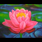 Seerose, 2007, 
Acryl