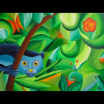Blauer Meerkatze, 2007,
80 x 60 cm, Acryl,
CHF 790.--