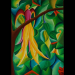 Paradiesvogel im Baum, 2007,
65 x 92 cm, Acryl,
CHF 950.--