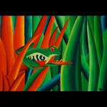 Frosch rot/grün, 2007, 
verkauft