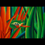 Frosch rot/grün, 2007,
verkauft