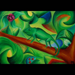 Chamäleon, 1999,
70 x 50 cm, Öl,
CHF 2'490.--