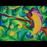 Paradiesvogel, 2003, Öl, 
unverkäuflich