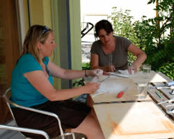 Im Sommer auf der Terrasse